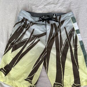 Mens Hurley Phantom JJF 4 x Sig Zane Men’s 20" Board Shorts - Size 30 EUC